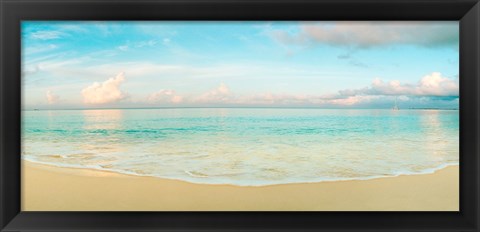 Framed Waves on the beach, Seven Mile Beach, Grand Cayman, Cayman Islands Print