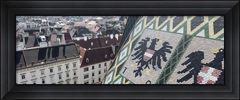 Framed City viewed from a cathedral, St. Stephens Cathedral, Vienna, Austria Print