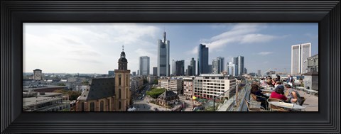Framed Buildings in a city, St. Catherine&#39;s Church, Hauptwache, Frankfurt, Hesse, Germany 2010 Print