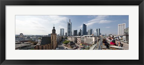 Framed Buildings in a city, St. Catherine&#39;s Church, Hauptwache, Frankfurt, Hesse, Germany 2010 Print