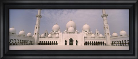 Framed Low angle view of a mosque, Sheikh Zayed Mosque, Abu Dhabi, United Arab Emirates Print