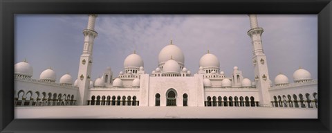 Framed Low angle view of a mosque, Sheikh Zayed Mosque, Abu Dhabi, United Arab Emirates Print