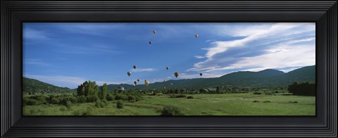 Framed Hot Air Balloon Rodeo, Steamboat Springs, Colorado (horizontal) Print