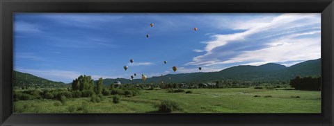 Framed Hot Air Balloon Rodeo, Steamboat Springs, Colorado (horizontal) Print