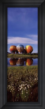Framed Hot Air Balloon Rodeo, Steamboat Springs, Colorado (vertical) Print