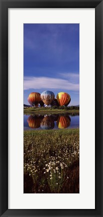 Framed Hot Air Balloon Rodeo, Steamboat Springs, Colorado (vertical) Print