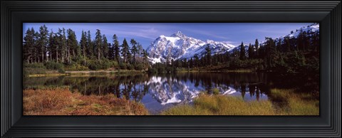 Framed Mt Shuksan, Picture Lake, North Cascades National Park, Washington State, USA Print