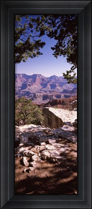 Framed Rock formations, Mather Point, South Rim, Grand Canyon National Park, Arizona, USA Print