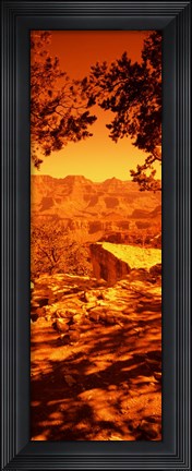 Framed Mountain range, Mather Point, Grand Canyon National Park, Arizona Print