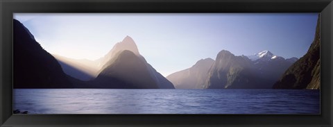 Framed Milford Sound, Fiordland National Park, South Island, New Zealand Print