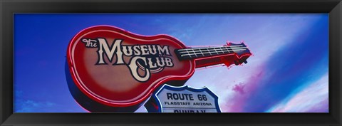 Framed Low angle view of Museum Club sign, Route 66, Flagstaff, Arizona, USA Print