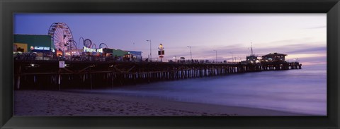 Framed Santa Monica Pier Ferris Wheel, Santa Monica, California Print
