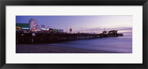 Framed Santa Monica Pier Ferris Wheel, Santa Monica, California Print