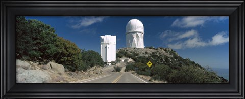 Framed Road leading to observatory, Kitt Peak National Observatory, Arizona, USA Print