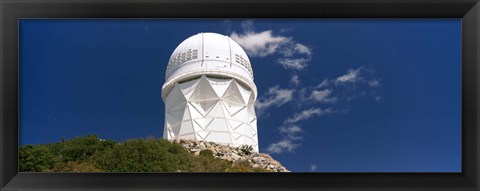 Framed Observatory on a hill, Kitt Peak National Observatory, Arizona Print