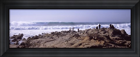 Framed Waves in the sea, Carmel, Monterey County, California, USA Print