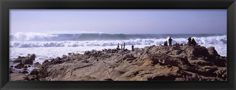 Framed Waves in the sea, Carmel, Monterey County, California, USA Print