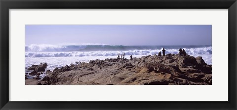 Framed Waves in the sea, Carmel, Monterey County, California, USA Print