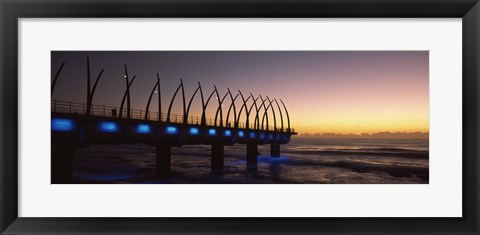 Framed New pier constructed on beach front, Umhlanga, Durban, KwaZulu-Natal, South Africa Print
