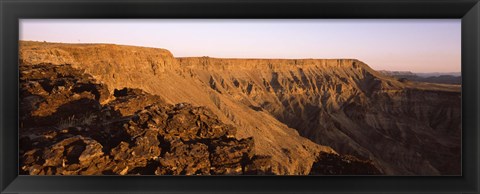 Framed Cliffs at sunset, Fish River Canyon, Namibia Print