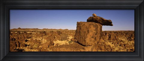 Framed Rocks at Devil&#39;s Playground, Namibia Print