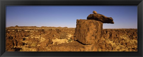Framed Rocks at Devil&#39;s Playground, Namibia Print