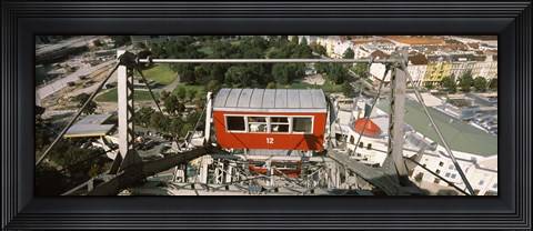 Framed Ferris wheel car, Prater Park, Vienna, Austria Print