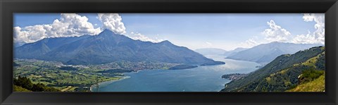 Framed Mountain range at the lakeside, Lake Como, Como, Lombardy, Italy Print