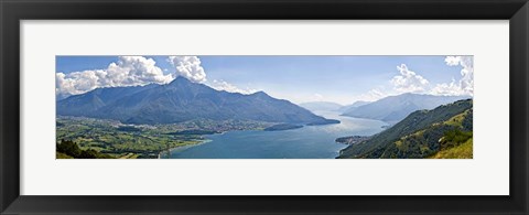 Framed Mountain range at the lakeside, Lake Como, Como, Lombardy, Italy Print