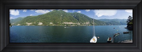 Framed Sailboat in a lake, Lake Como, Como, Lombardy, Italy Print