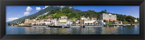 Framed Town at the waterfront, Tremezzo, Lake Como, Como, Lombardy, Italy Print