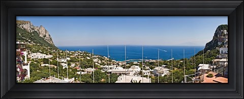 Framed Town at the waterfront, Marina Grande, Capri, Campania, Italy Print