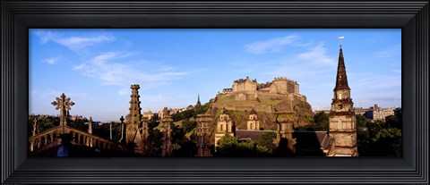 Framed Castle viewed from St. John&#39;s Church, Edinburgh Castle, Edinburgh, Scotland Print