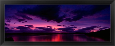 Framed Sunset over an island viewed from Applecross Peninsula, Isle of Skye, Inner Hebrides, Hebrides, Scotland Print