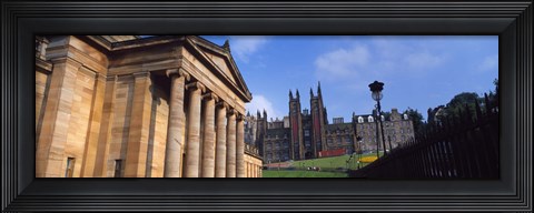 Framed Art museum with Free Church Of Scotland in the background, National Gallery Of Scotland, The Mound, Edinburgh, Scotland Print