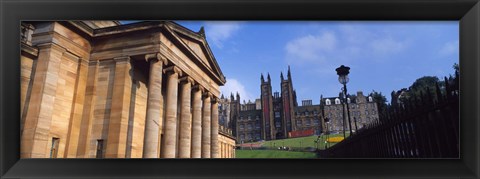 Framed Art museum with Free Church Of Scotland in the background, National Gallery Of Scotland, The Mound, Edinburgh, Scotland Print