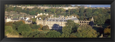 Framed High angle view of a palace, Holyrood Palace, Edinburgh, Scotland Print