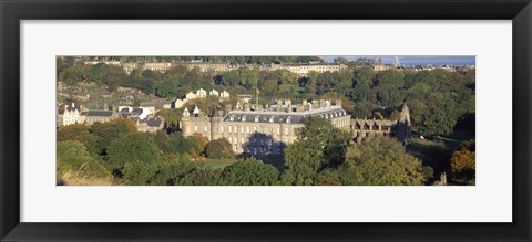 Framed High angle view of a palace, Holyrood Palace, Edinburgh, Scotland Print