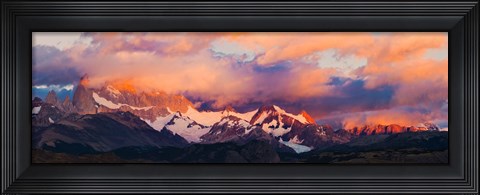 Framed Purple Clouds Over Monte Fitz Roy, Argentina Print