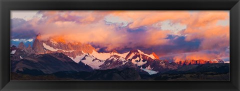 Framed Purple Clouds Over Monte Fitz Roy, Argentina Print