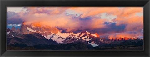 Framed Purple Clouds Over Monte Fitz Roy, Argentina Print