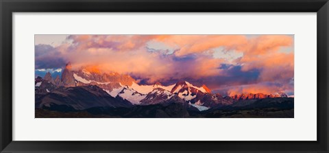 Framed Purple Clouds Over Monte Fitz Roy, Argentina Print