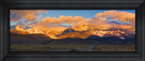 Framed Golden Clouds Over Monte Fitz Roy, Argentina Print
