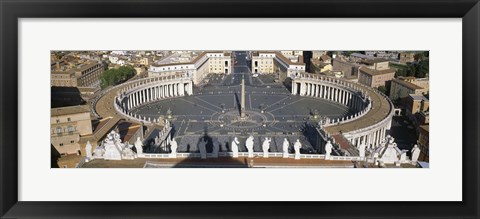 Framed High angle view of a town square, St. Peter&#39;s Square, Vatican city, Rome, Lazio, Italy Print