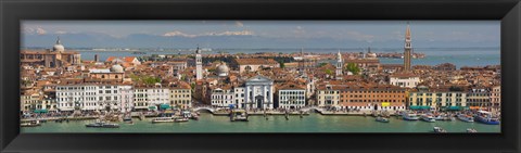 Framed High angle view of a city at the waterfront, Venice, Veneto, Italy Print