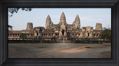 Framed Facade of a temple, Angkor Wat, Angkor, Siem Reap, Cambodia Print