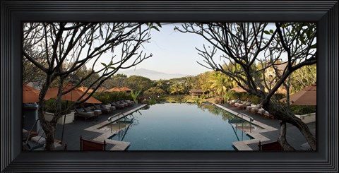 Framed Infinity pool in a hotel, Four Seasons Resort, Chiang Mai, Chiang Mai Province, Thailand Print