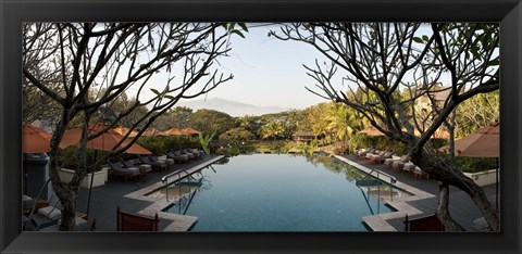 Framed Infinity pool in a hotel, Four Seasons Resort, Chiang Mai, Chiang Mai Province, Thailand Print