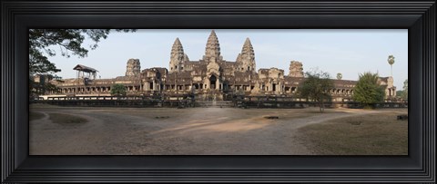 Framed Facade of a temple, Angkor Wat, Angkor, Cambodia Print