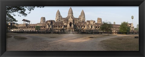 Framed Facade of a temple, Angkor Wat, Angkor, Cambodia Print